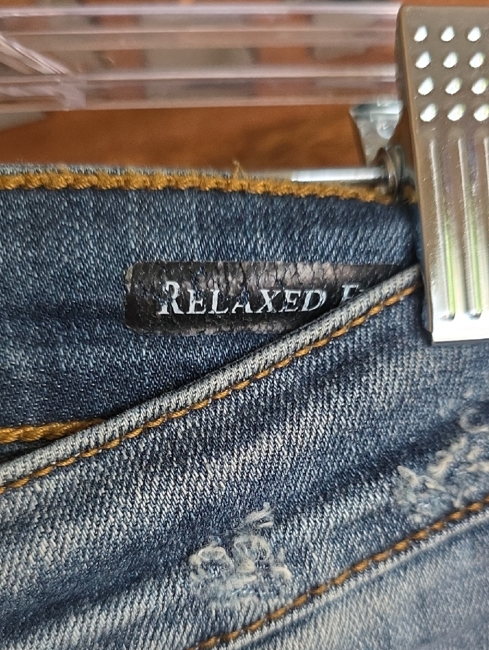 Judy Blue Medium Blue Distressed Slim Jeans - Picture 3 of 5